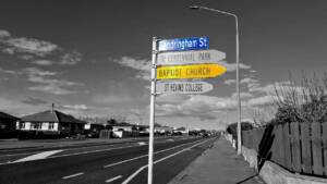 oamaru baptist church highway sign