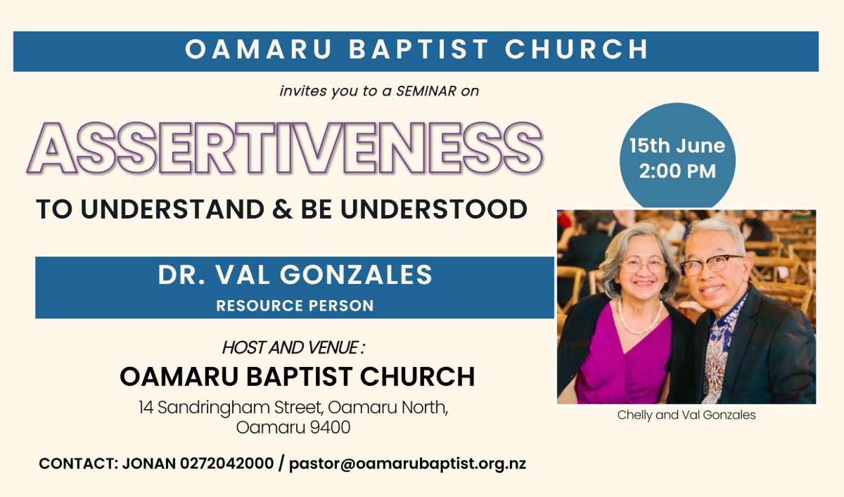 baptist church oamaru seminars